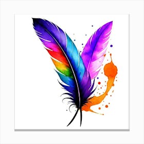 Colorful Feathers 17 Canvas Print