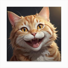 Illustrative Albedo A Smiling Cat 1 1 Canvas Print