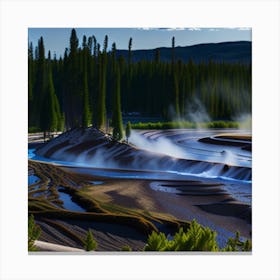Yellowstone Hot Springs Canvas Print