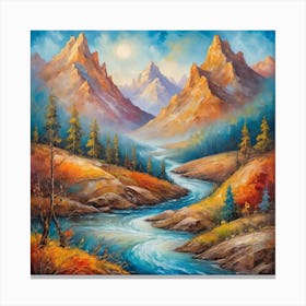 spring in the mountain Canvas Print