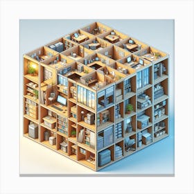 Office Cube 1 Canvas Print