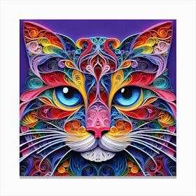 Quilling Cat 1 Canvas Print