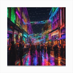 Christmas Lights In London 1 Canvas Print