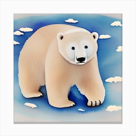 Cute Polar Bear Canvas Print