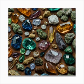 Colorful Gemstones Canvas Print