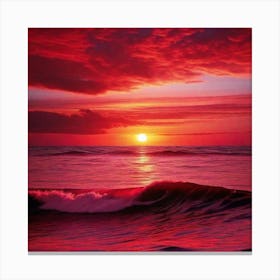 Sunset Over The Ocean 39 Canvas Print