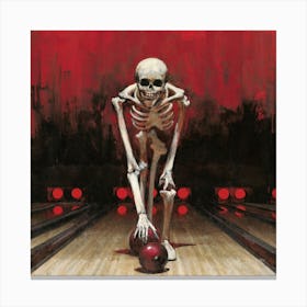 Skeleton Bowling 2 Canvas Print