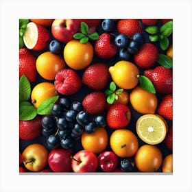 Variety Of Fruits Canvas Print