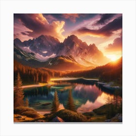 Mountain Scene Canvas Print