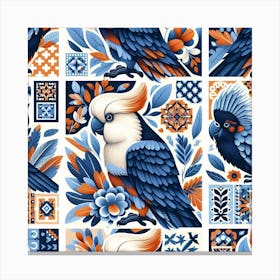 Pattern With Birds Canvas Print