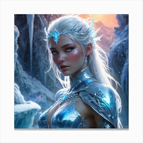Frost Glowing ICE Girl 4 Canvas Print