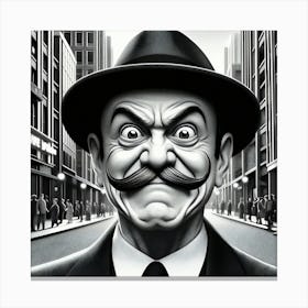 Man With A Mustache Canvas Print