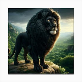 Lion In The Forest 68 Canvas Print