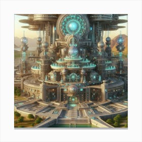 Futuristic City 5 Canvas Print