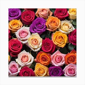 Colorful Roses Background 23 Canvas Print