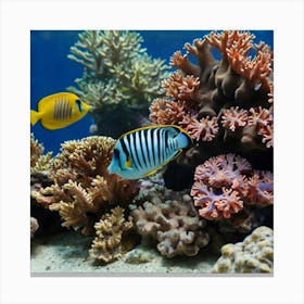 Default Aquarium With Coral Fish 1 Canvas Print