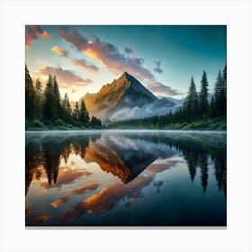 Sunrise In The Mountains Canvas Print