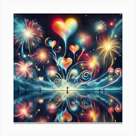 Fireworks In The Sky 2 Canvas Print