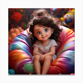 Shivangi Chavda An 3d Art Image Of A Fluffy Little Girl With Bi 87e70924 Fe75 4594 9e0c 4e2093042918 Canvas Print