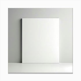 Mock Up Blank Canvas White Pristine Pure Wall Mounted Empty Unmarked Minimalist Space P (5) Canvas Print
