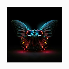 Neon Butterfly 2 Canvas Print