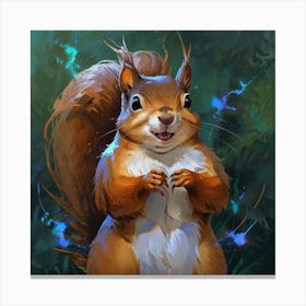 Squirrel In The Forest Canvas Print