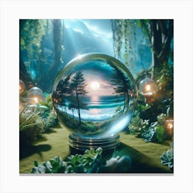 Crystal Ball In The Forest Canvas Print