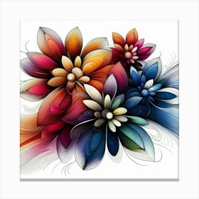 Colorful Flowers 3 Canvas Print