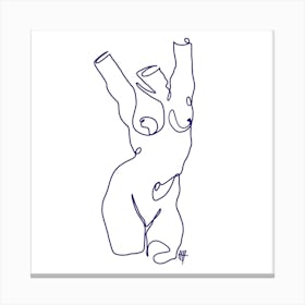 Naked 2 Square Canvas Print