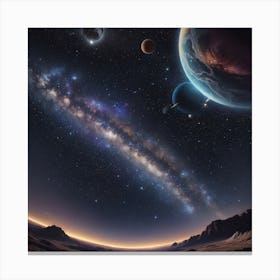 Space Landscape Canvas Print