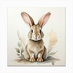 Watercolor Bunny 1 Canvas Print