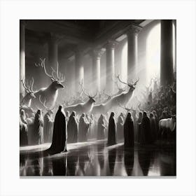 Harry Potter And The Deer Canvas Print