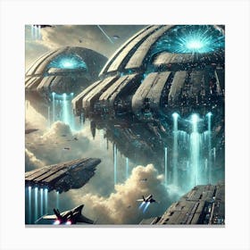 Aether Class Command Carriers Stratospheric Sovereigns Canvas Print