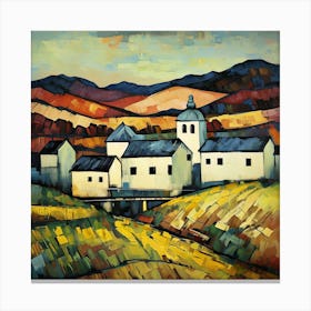 Village In The Mountains Canvas Print