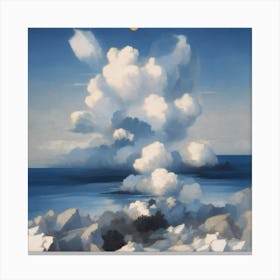 Clouds Over The Ocean Canvas Print