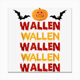 Halloween Western Cowboy Country Music Funny Canvas Print