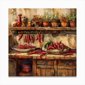 Chilli Peppers Canvas Print