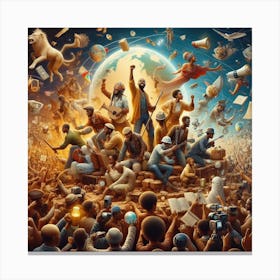 World Of People Canvas Print