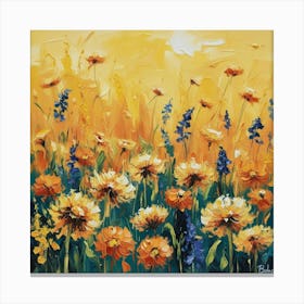 Abstract Sunny Meadow Canvas Print