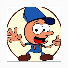 Plumber Clipart Canvas Print