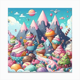 Ice Cream Sundae Canvas Print