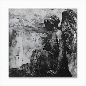 Dark Etching Angel Canvas Print