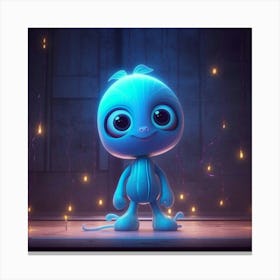 Blue Alien Canvas Print