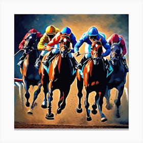 Jockeys Racing 11 Canvas Print