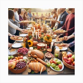 Thanksgiving Dinner 2 Canvas Print