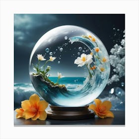 Water In A Glass Ball Canvas Print