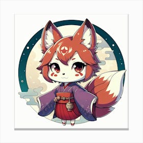 Kitsune Joy 12 Canvas Print