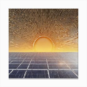 Solar Panels In The Sun Canvas Print