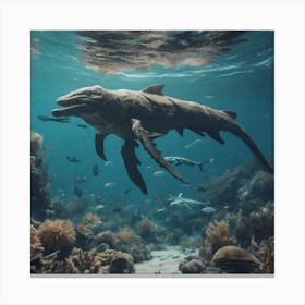 Prehistoric marine creatures Canvas Print