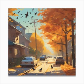 Autumn Street 1 Canvas Print